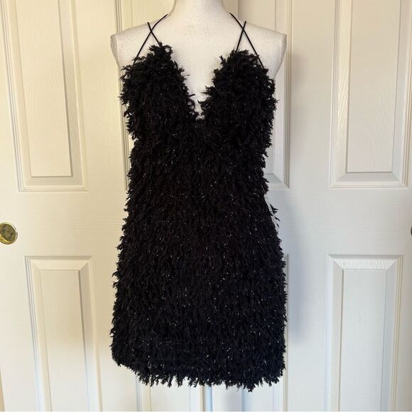 For Love & Lemons Kamara Black Mini Dress Medium NEW MSRP $198 - Picture 3 of 10